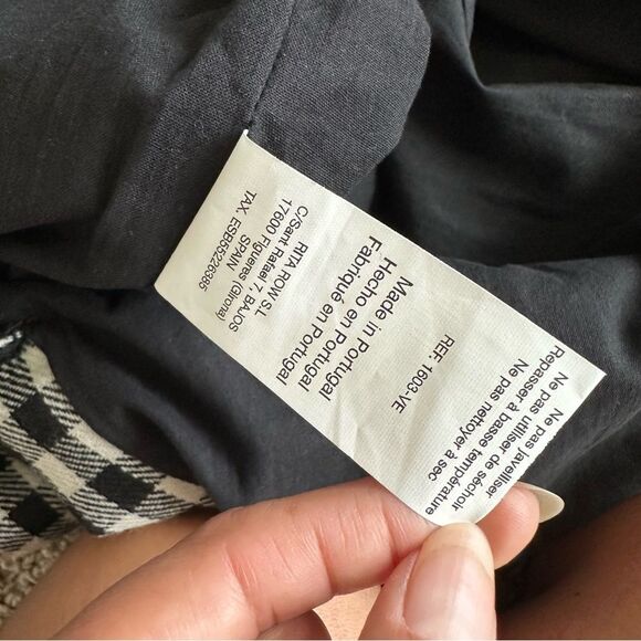 Rita Row Emma Fitted Gingham Dress in Black White Size Medium - Picture 10 of 10